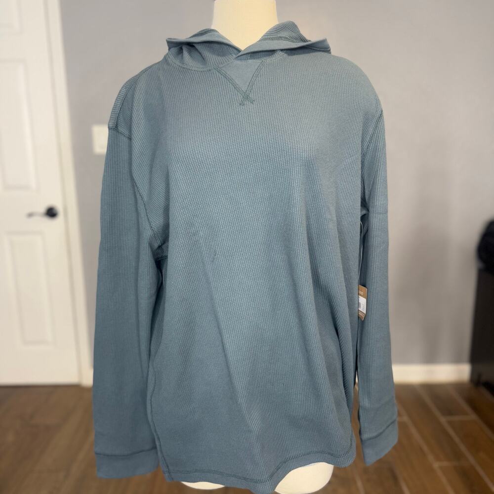 Mens Eddie Bauer Pullover Thermal Hoodie, Rain, XL